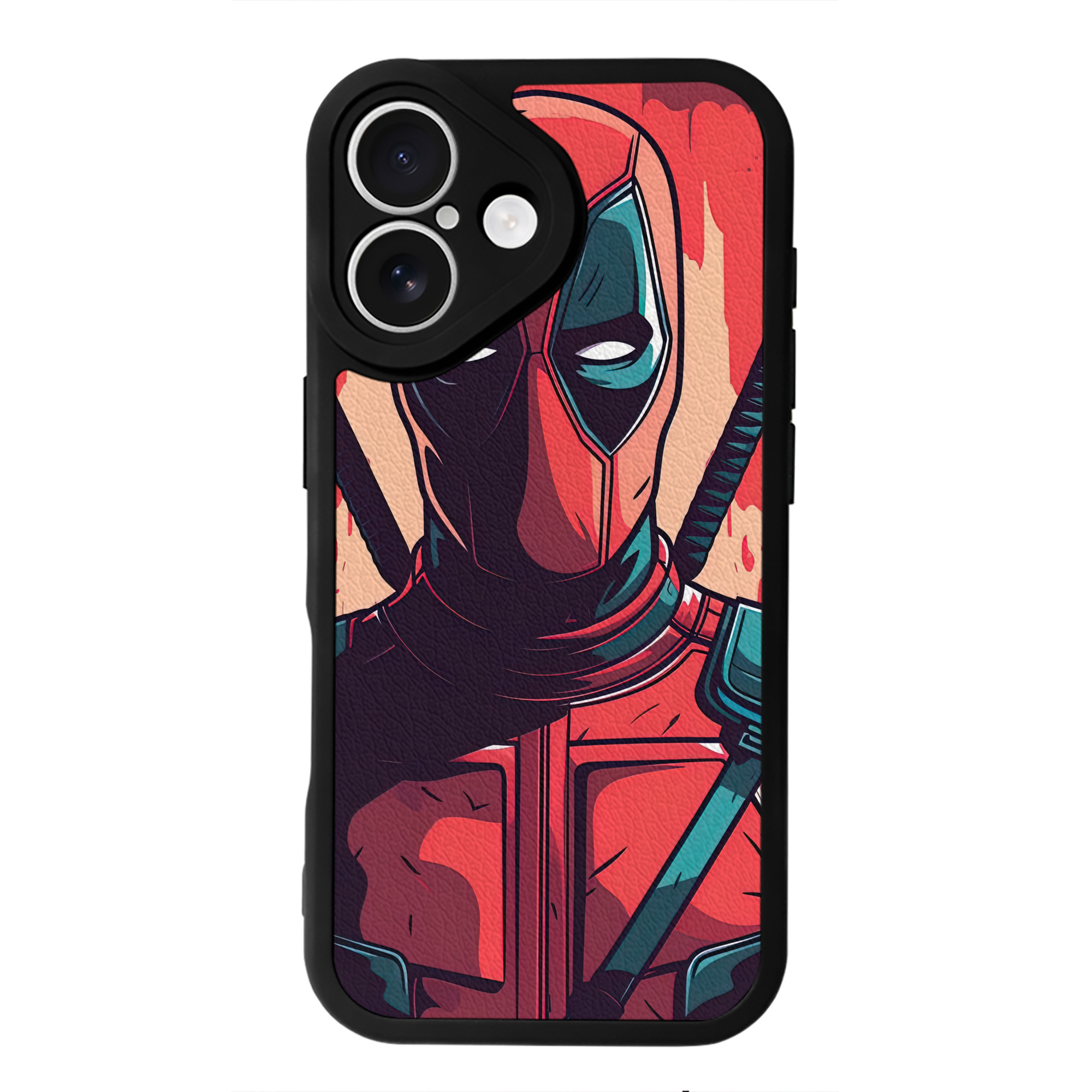 （画像用） Deadpool デッドプール 【iPhone 16シリーズ対応】シリコンスマホケース（レザー調） 材質：シリコン